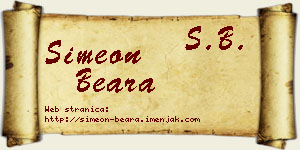 Simeon Beara vizit kartica